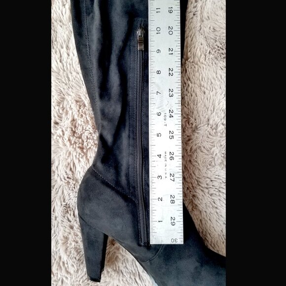 Catherine Malandrino Verda Thigh Hi Boot Over The Knee Size 8.5 Black Faux Suede - Picture 4 of 15